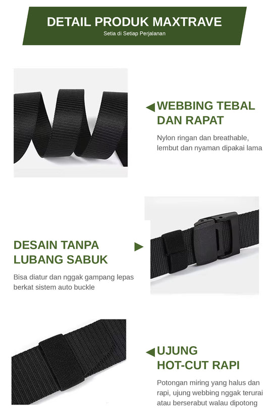 Ikat Pinggang Pria Auto Buckle Nylon