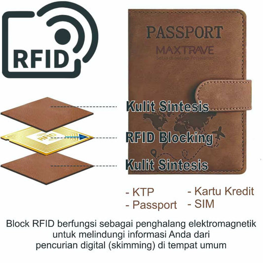 Dompet Passport Cover RFID Premium