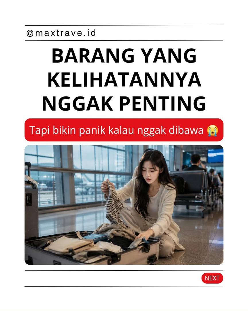 Barang kecil wajib bawa saat traveling