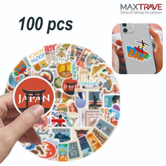 Sticker Travel Landmark Dunia 100 Pcs