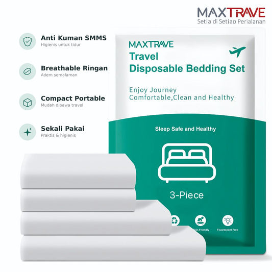 Sprei Sarung bantal Travel Disposable Set